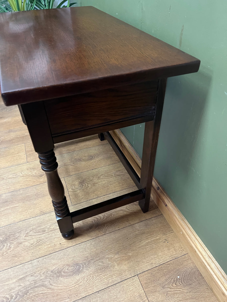 Vintage Oak Console Table With Single Drawer (SKU89)