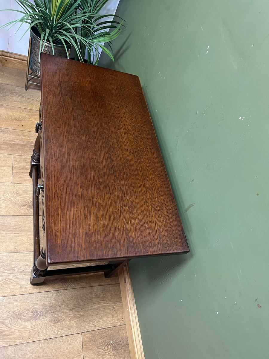 Vintage Oak Console Table With Single Drawer (SKU89)