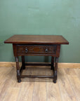 Vintage Oak Console Table With Single Drawer (SKU89)