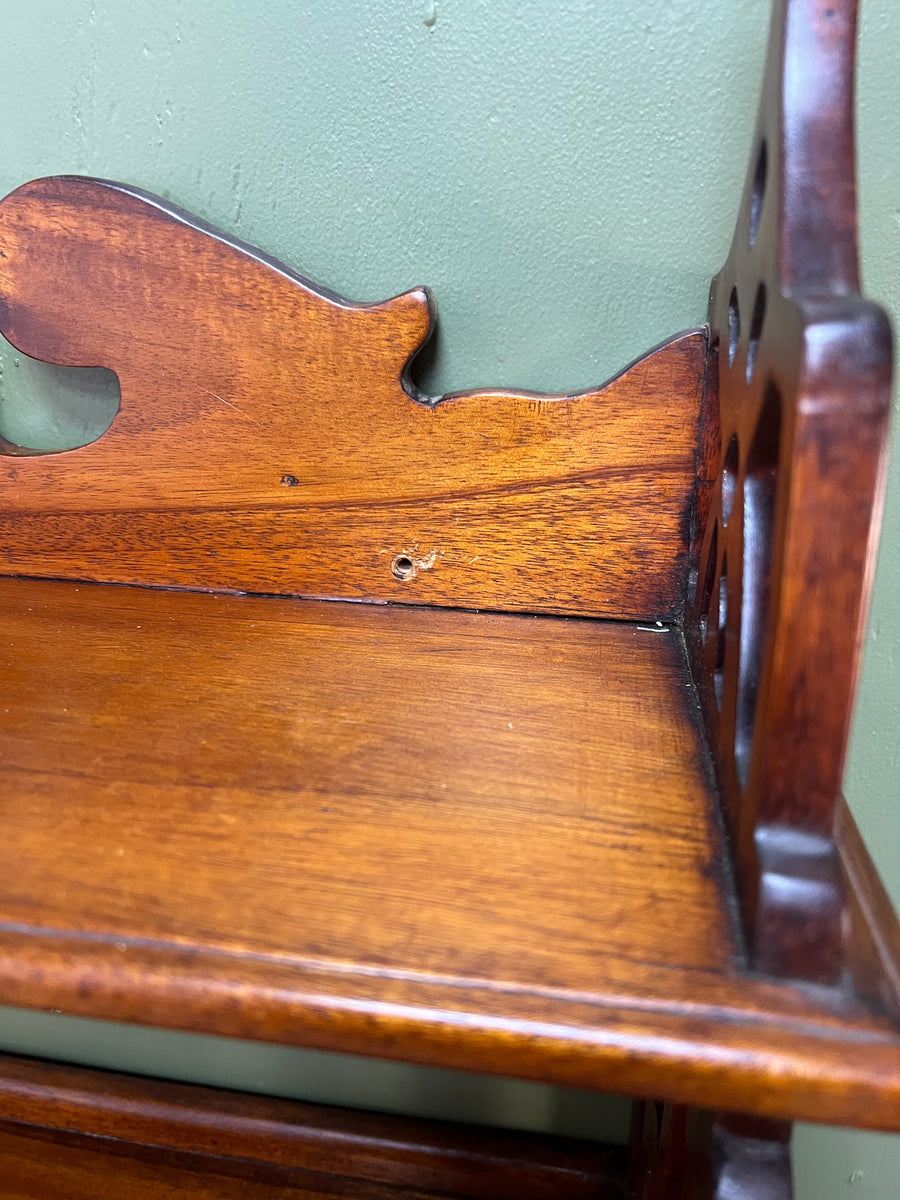 Mahogany Wall Hanging 3 Tier Shelf Unit 2 Base Drawers (SKU229)