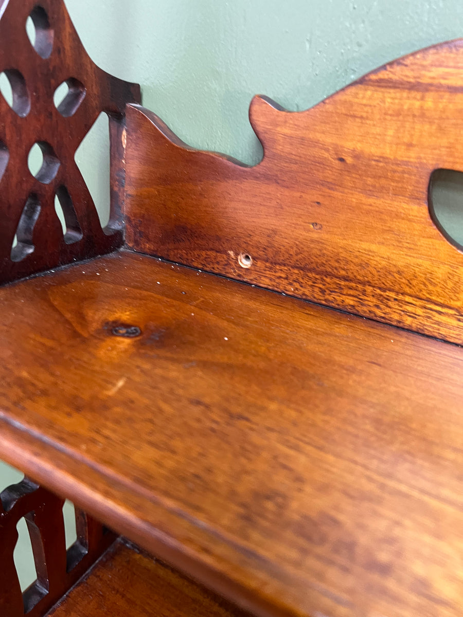 Mahogany Wall Hanging 3 Tier Shelf Unit 2 Base Drawers (SKU229)