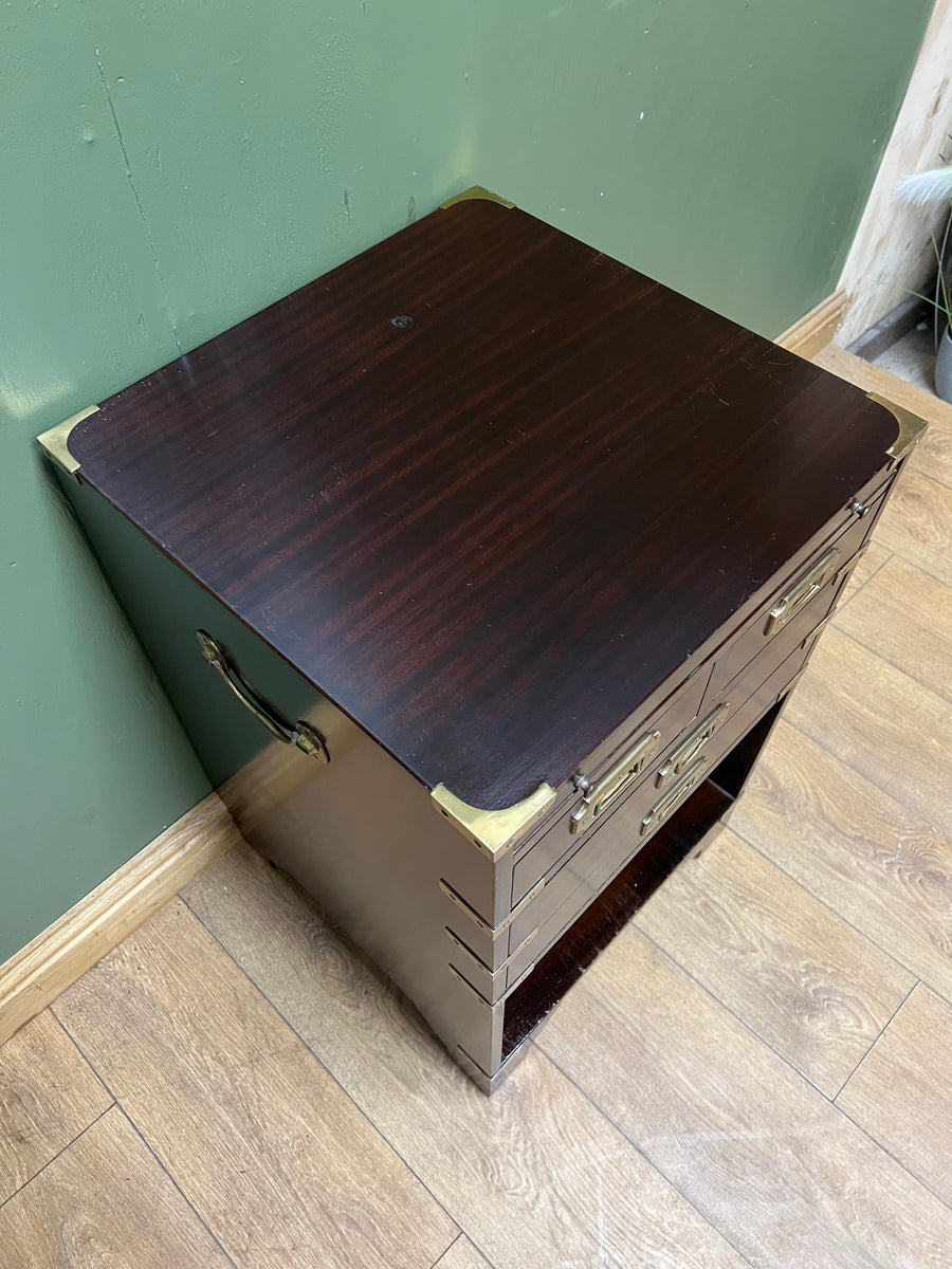 Campaign Style Brass Mounted Cabinet (SKU231)