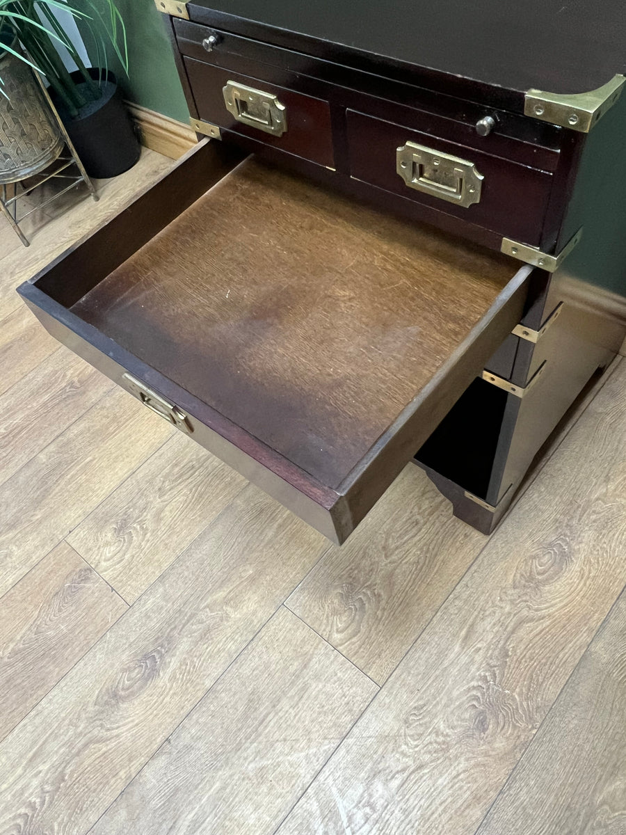 Campaign Style Brass Mounted Cabinet (SKU231)