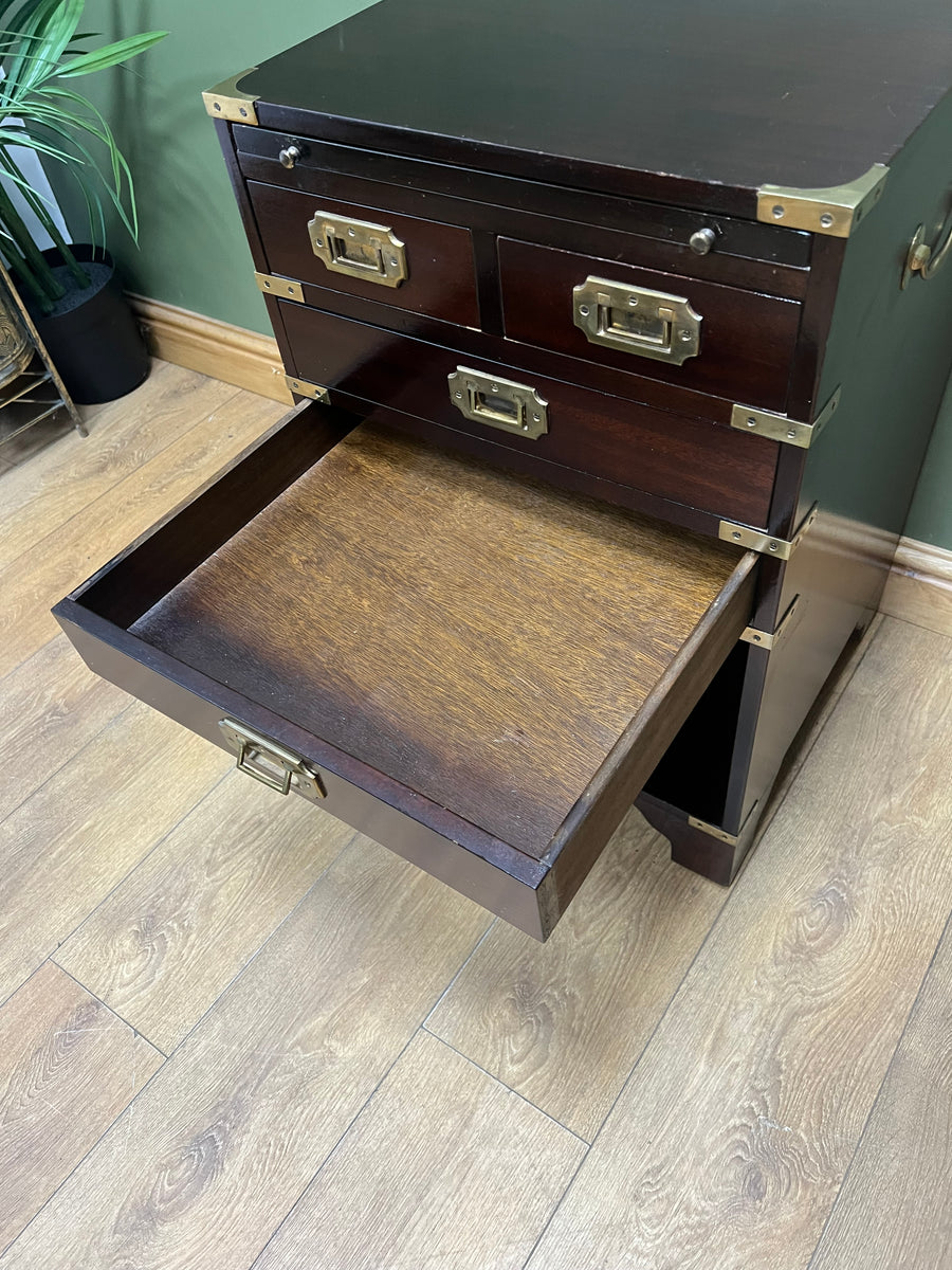 Campaign Style Brass Mounted Cabinet (SKU231)