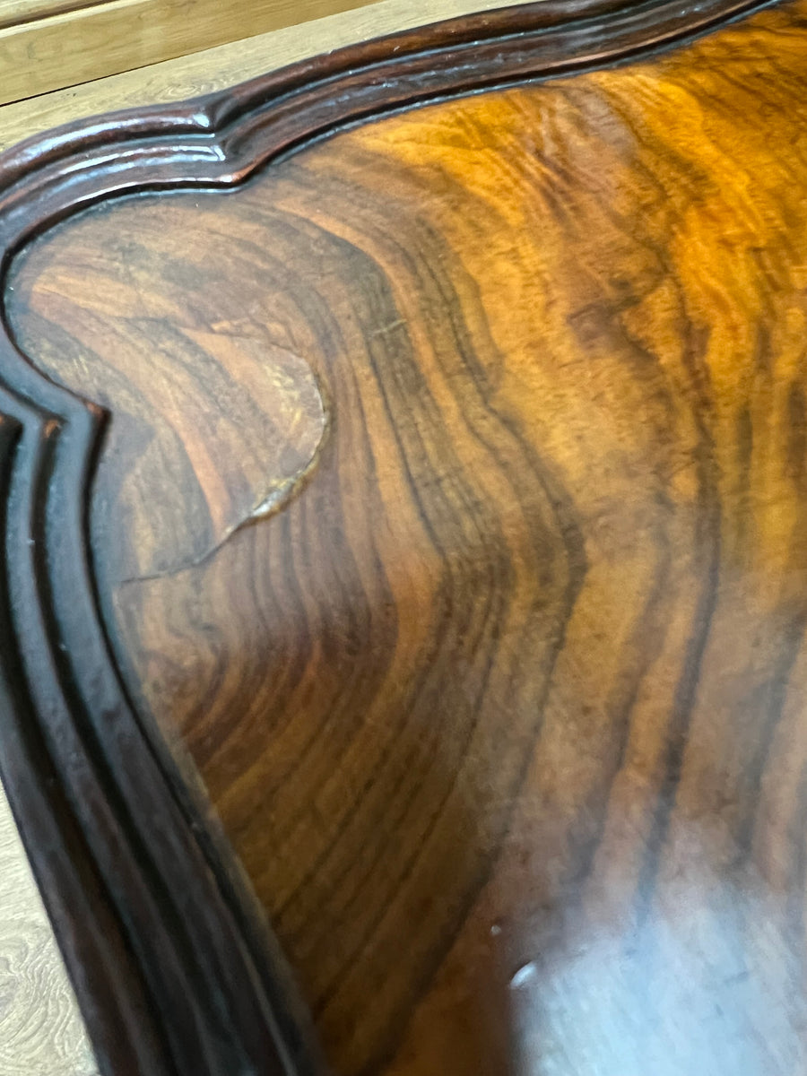 Antique Walnut Scalloped Edge Nest of 3 Tables (SKU68)