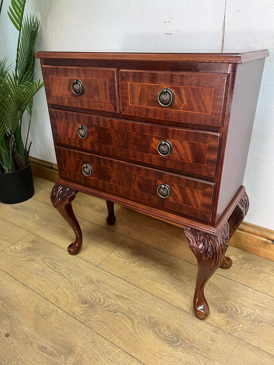 Small Mahogany Chest 4 Drawers (SKU228)