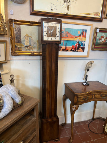 Art Deco Walnut Chiming Granddaughter Clock (SKU237)