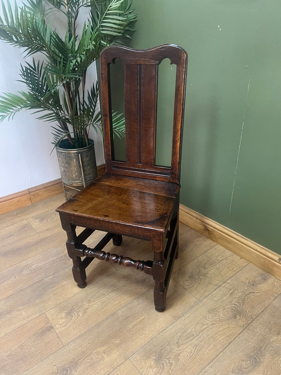 18th Century Early Georgian Oak Side Chair (SKU244)