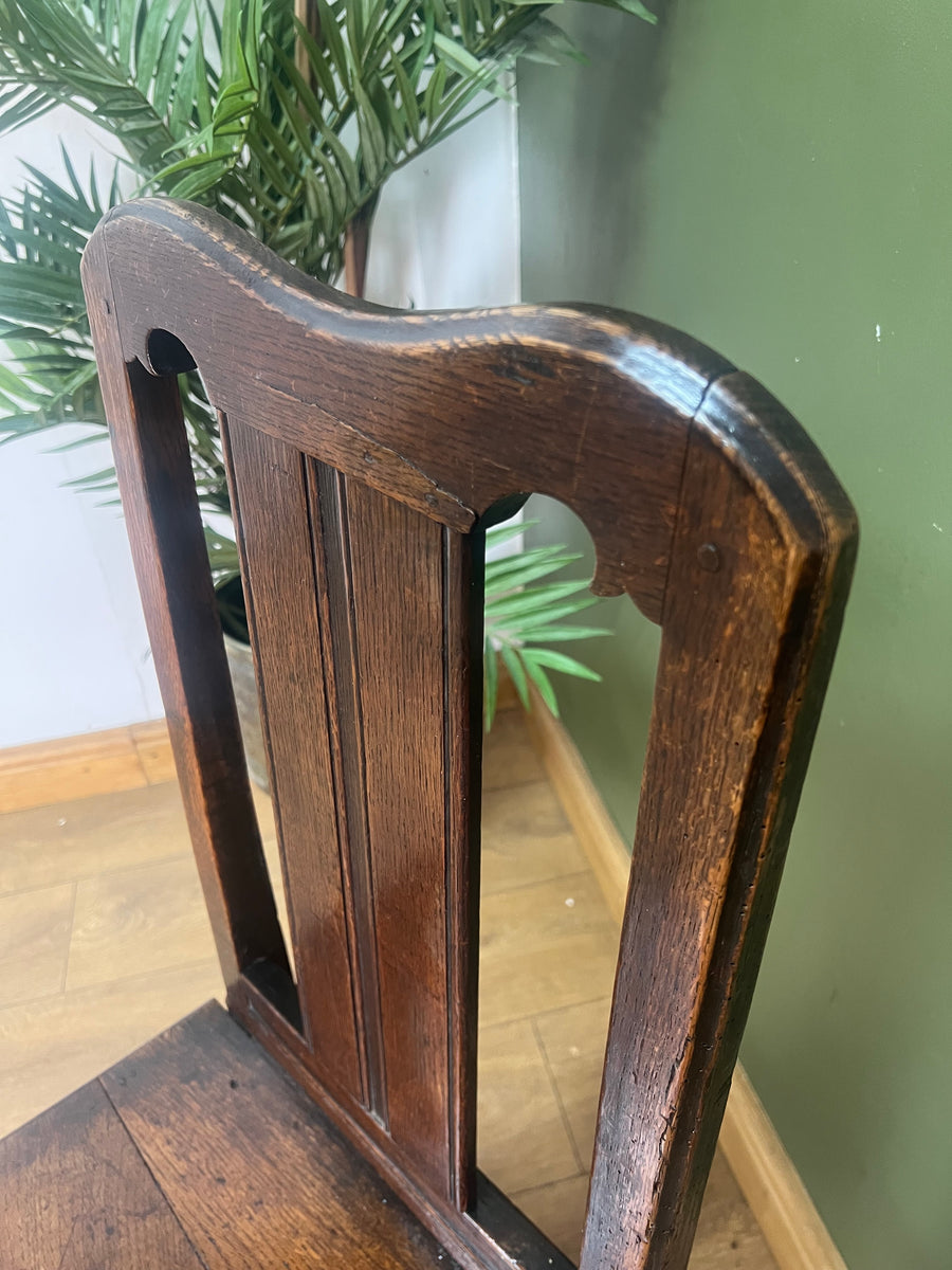 18th Century Early Georgian Oak Side Chair (SKU244)