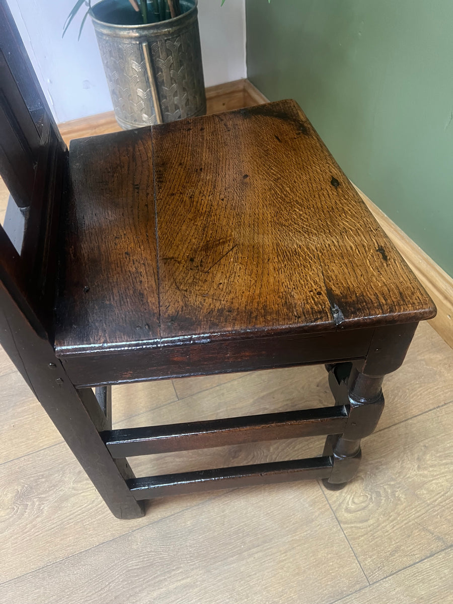 18th Century Early Georgian Oak Side Chair (SKU244)
