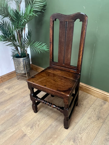 18th Century Early Georgian Oak Side Chair (SKU244)