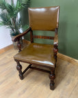 Early 20th Century Oak/Leather Library Desk Armchair (SKU121)