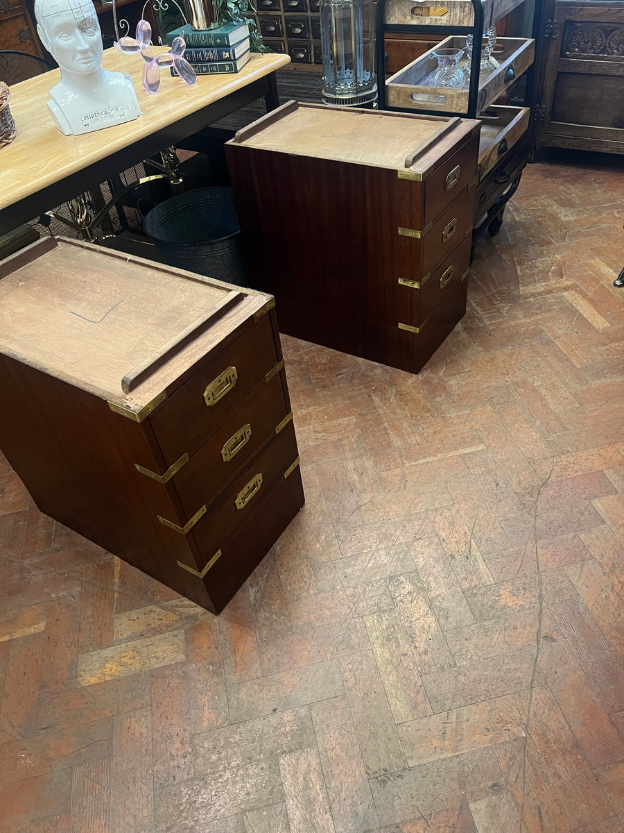 Campaign Style Brass Mounted Desk (SKU131)