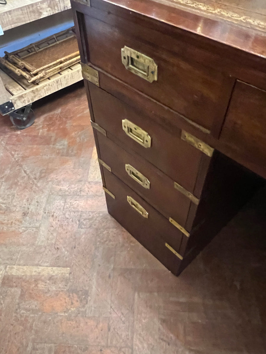 Campaign Style Brass Mounted Desk (SKU131)