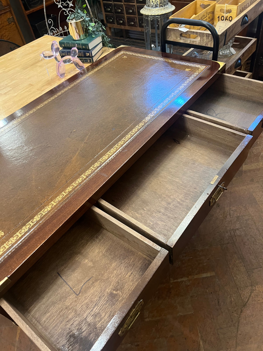 Campaign Style Brass Mounted Desk (SKU131)