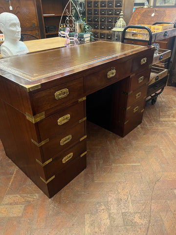 Campaign Style Brass Mounted Desk (SKU131)