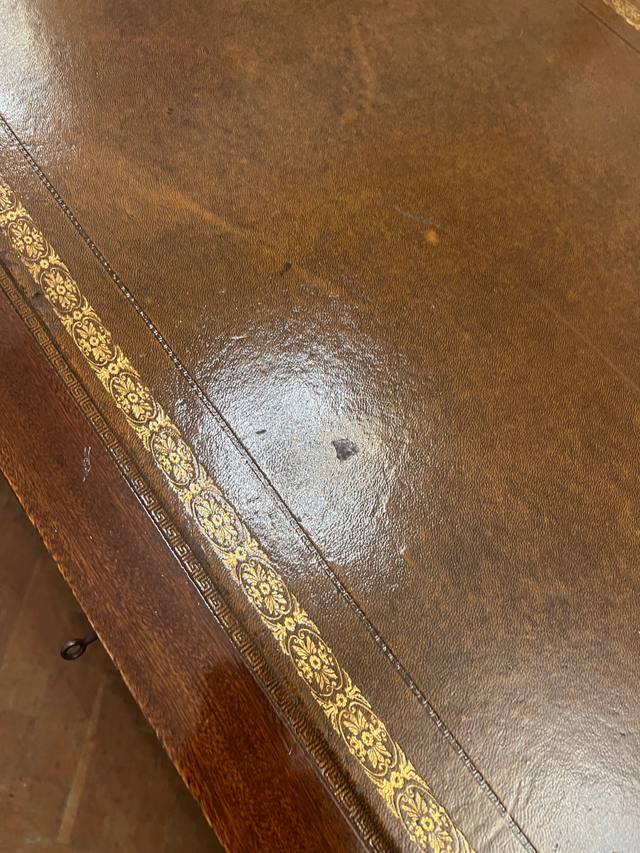 Campaign Style Brass Mounted Desk (SKU131)