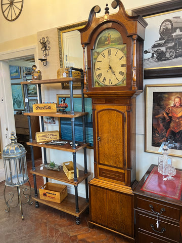 19th Century Oak And Mahogany Inlaid Longcase Clock (SKU247)