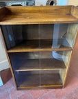 Small Mid Century Glazed Sliding Door Bookcase (SKU128)