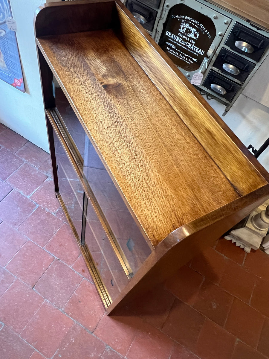 Small Mid Century Glazed Sliding Door Bookcase (SKU128)