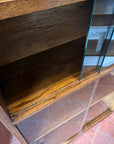 Small Mid Century Glazed Sliding Door Bookcase (SKU128)