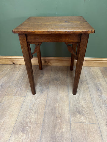 Small Antique Carved Oak Side Table (SKU78)
