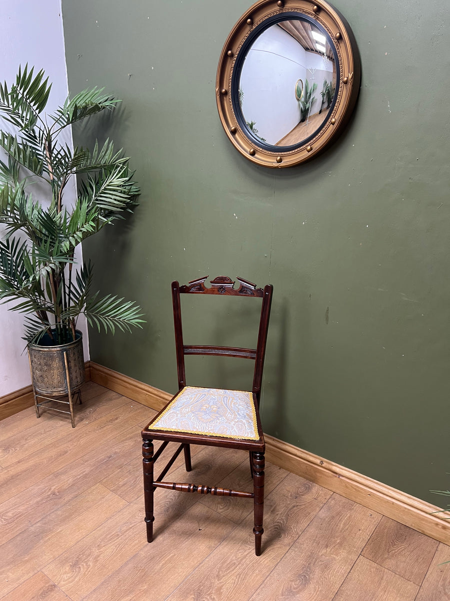 Antique Victorian Inlaid Low Seated Chair (SKU169)