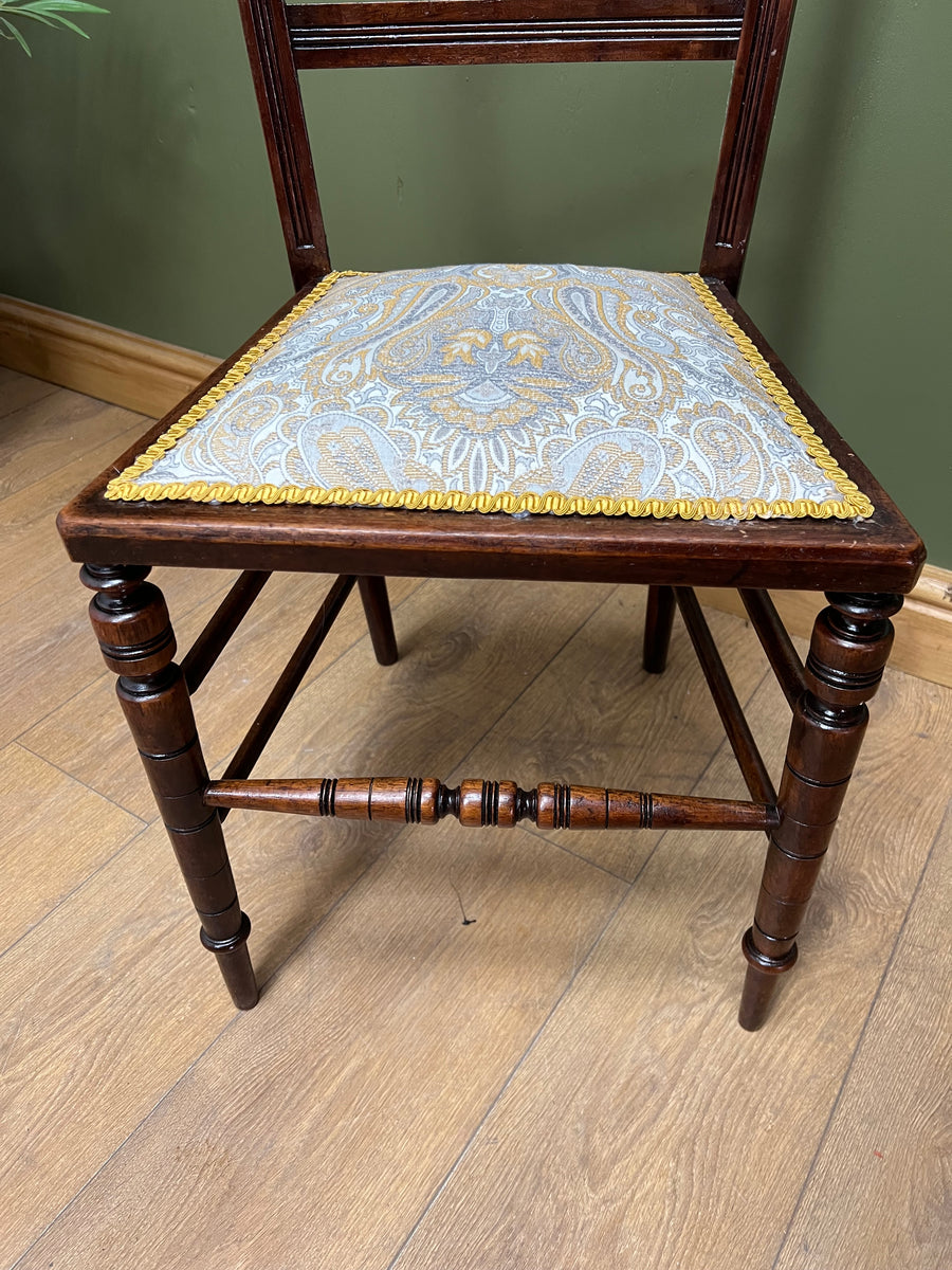 Antique Victorian Inlaid Low Seated Chair (SKU169)