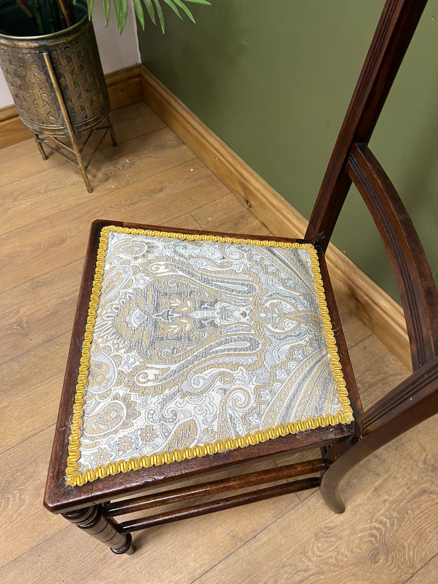 Antique Victorian Inlaid Low Seated Chair (SKU169)