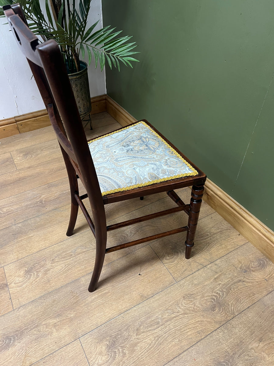 Antique Victorian Inlaid Low Seated Chair (SKU169)