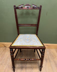 Antique Victorian Inlaid Low Seated Chair (SKU169)