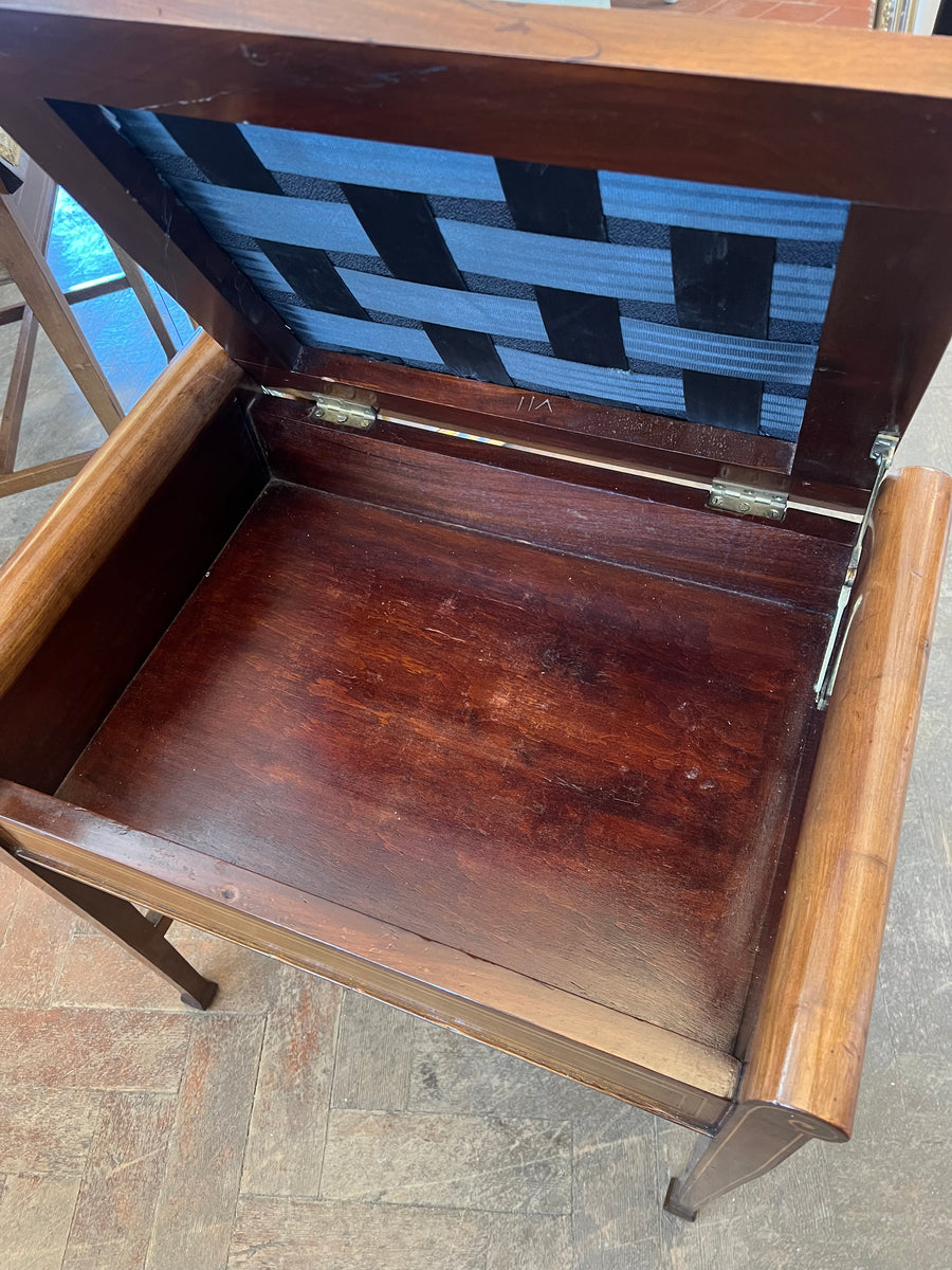 Antique Inlaid Piano Stool (SKU253)