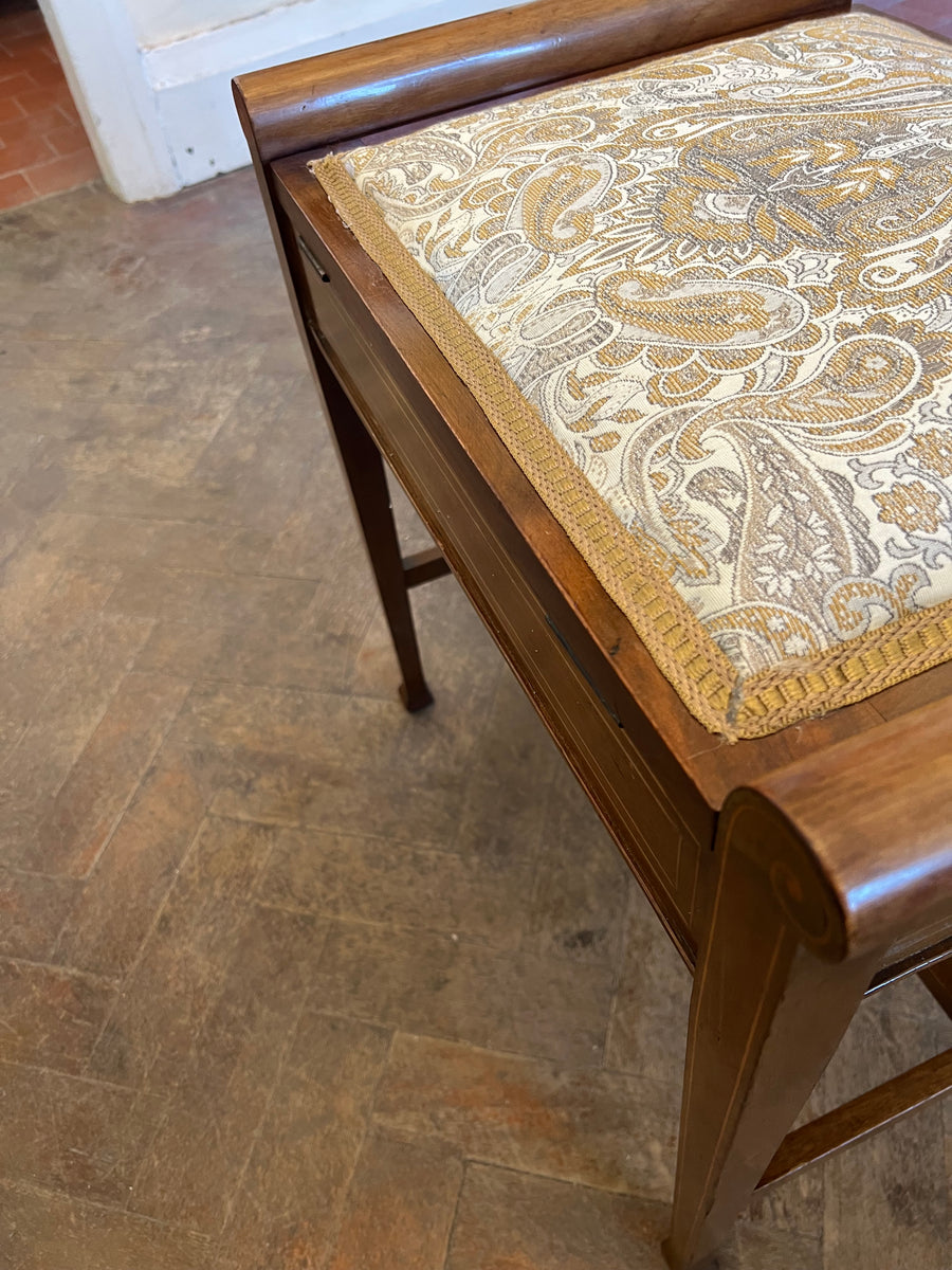 Antique Inlaid Piano Stool (SKU253)