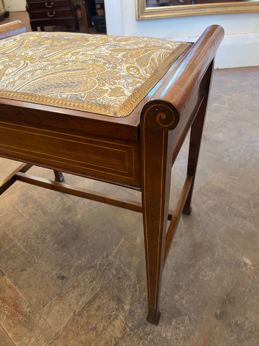 Antique Inlaid Piano Stool (SKU253)