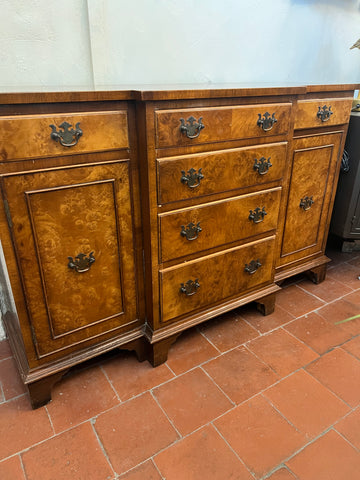 Antique Burr Walnut Breakfront Sideboard Of Small Proportion (SKU63)