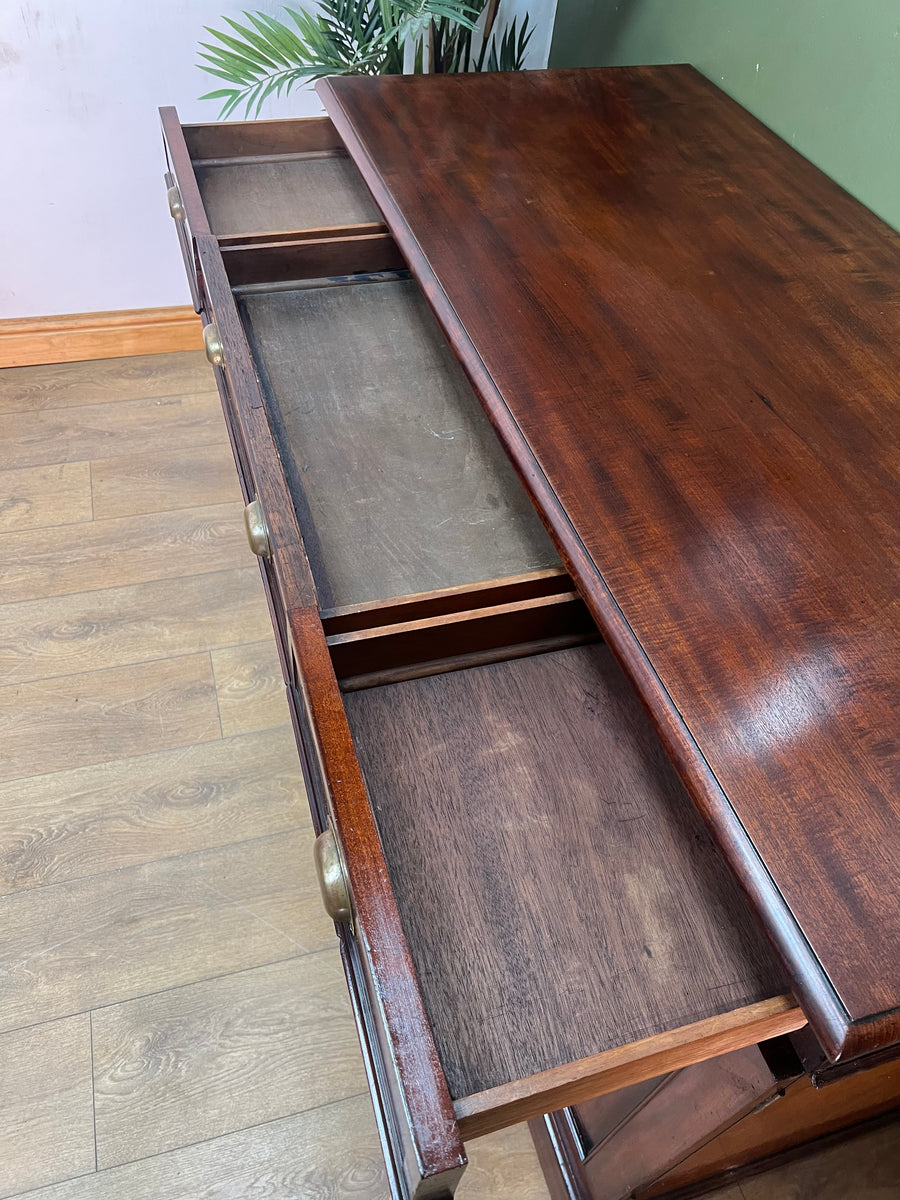 Antique Victorian Mahogany Twin Pedestal Desk (SKU132)