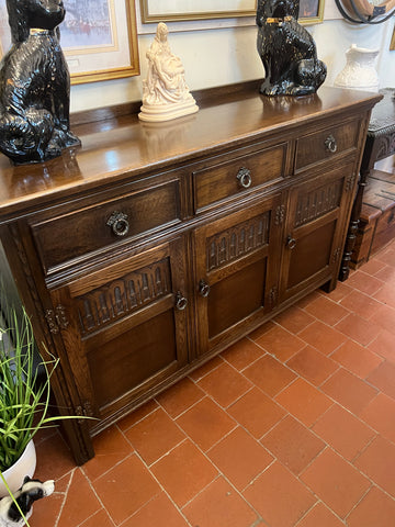 Vintage Oak Wooden Sideboard (SKU034)