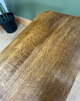 Art Deco Oak 2 Tier Side Table With Bow Stretcher Legs (SKU91)