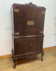 Mahogany Queen Anne Style Cocktail Cabinet (SKU224)