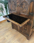 A Bevan Funnell Reprodux Oak Drinks / Cocktail Cabinet (SKU241)