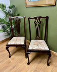 Pair Antique Chippendale Style Chairs (SKU54)