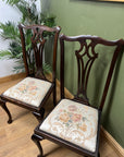 Pair Antique Chippendale Style Chairs (SKU54)