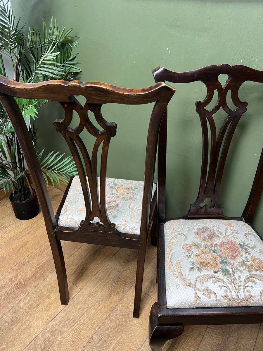 Pair Antique Chippendale Style Chairs (SKU54)