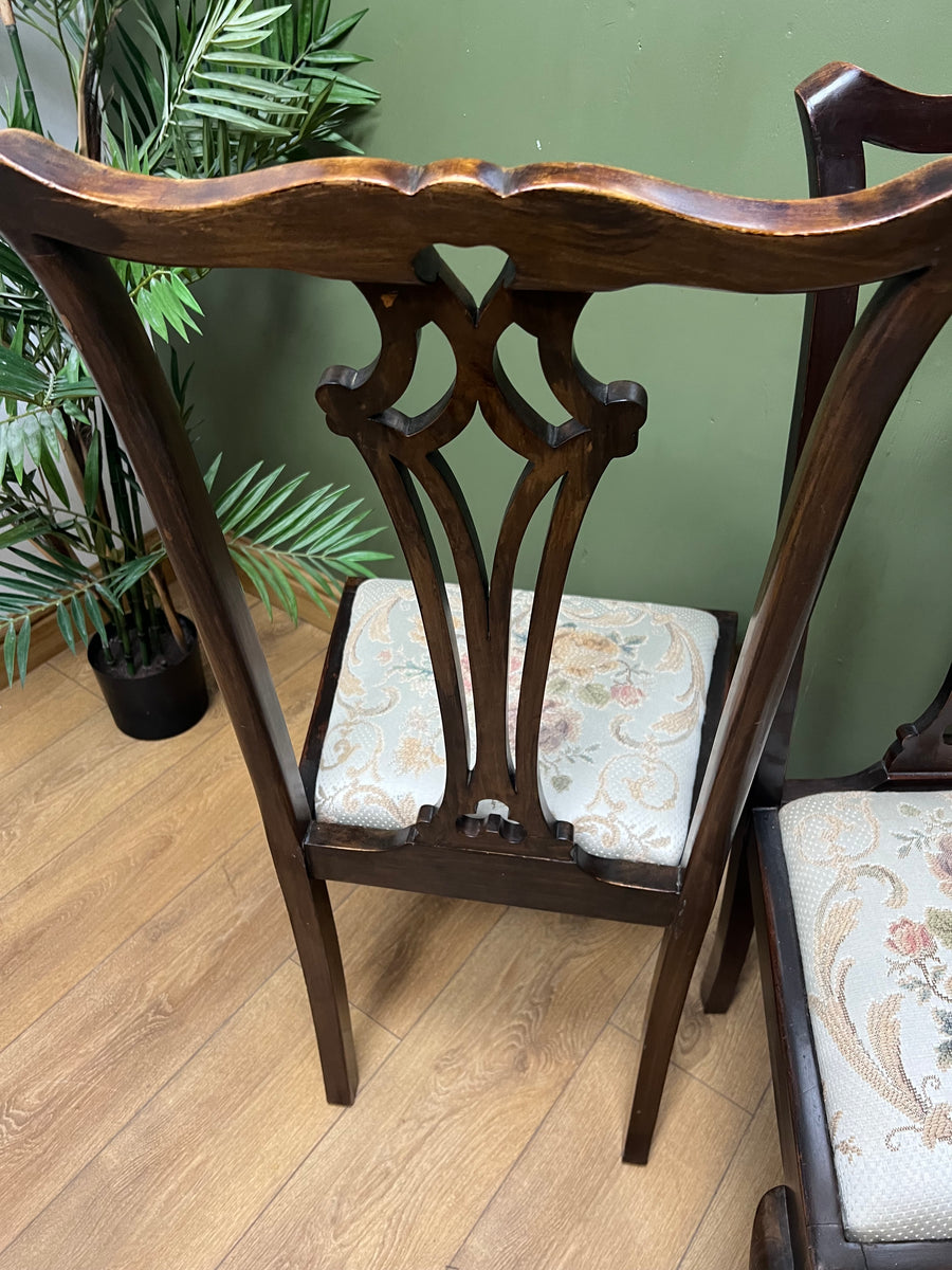 Pair Antique Chippendale Style Chairs (SKU54)