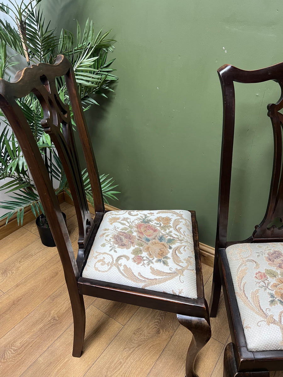 Pair Antique Chippendale Style Chairs (SKU54)