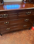 Edwardian Mahogany Triple Mirror Dressing Table (SKU157)