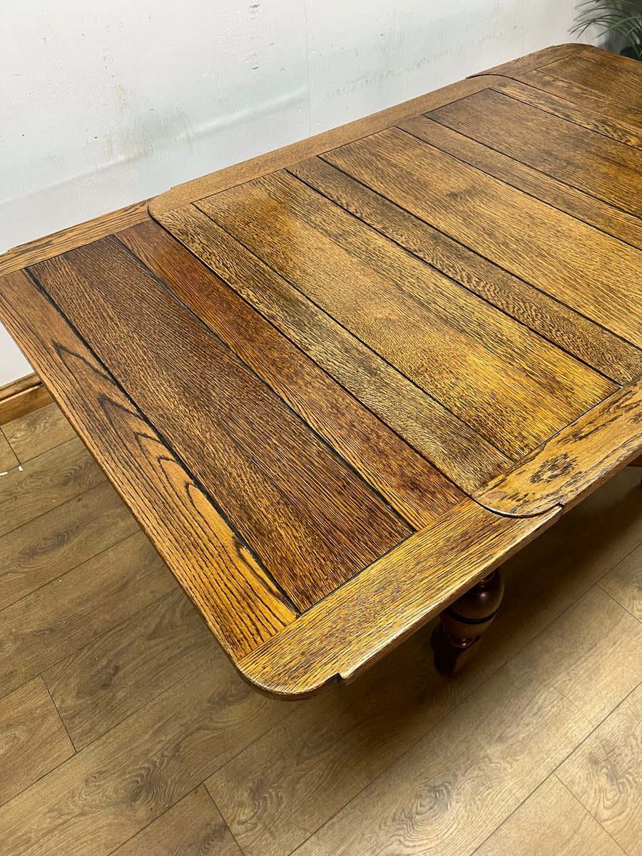 Vintage Oak Draw Leaf Extending Dining Table (SKU31)