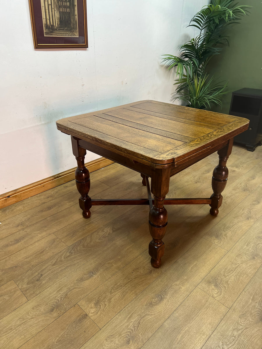Vintage Oak Draw Leaf Extending Dining Table (SKU31)