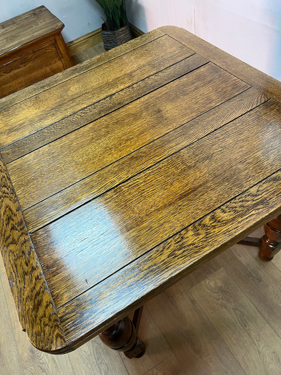 Vintage Oak Draw Leaf Extending Dining Table (SKU31)