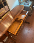 Yew Wood 2 Drawer Narrow Console Table (SKU64)